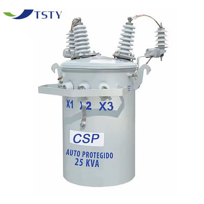 Transformator yang diisi minyak - Dijamin 60Hz 23kV 230V / 460V 50kVA Transformator yang dipasang di tiang fase tunggal
